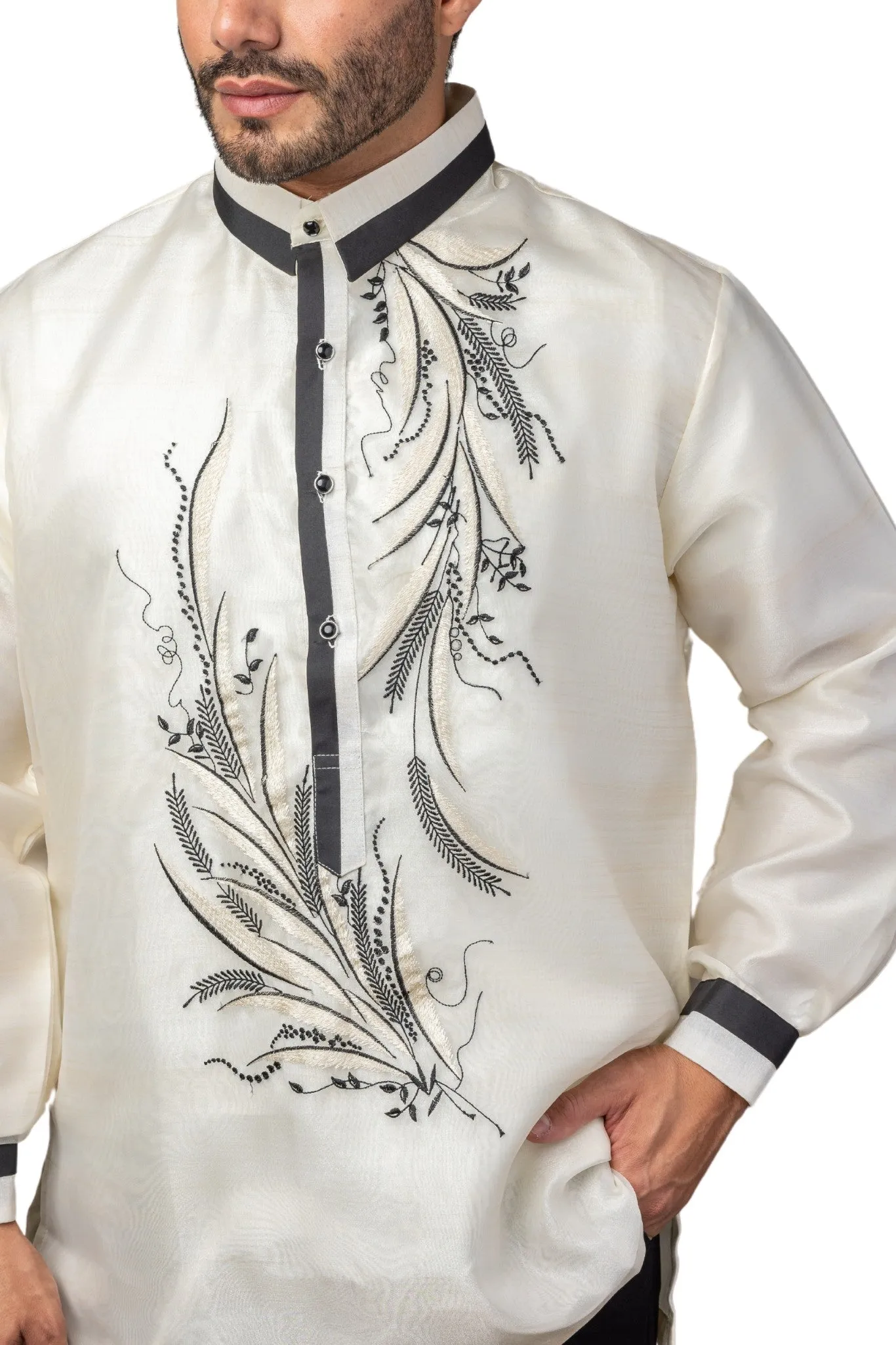 MO33 - Organza Pina Barong Tagalog with Lining