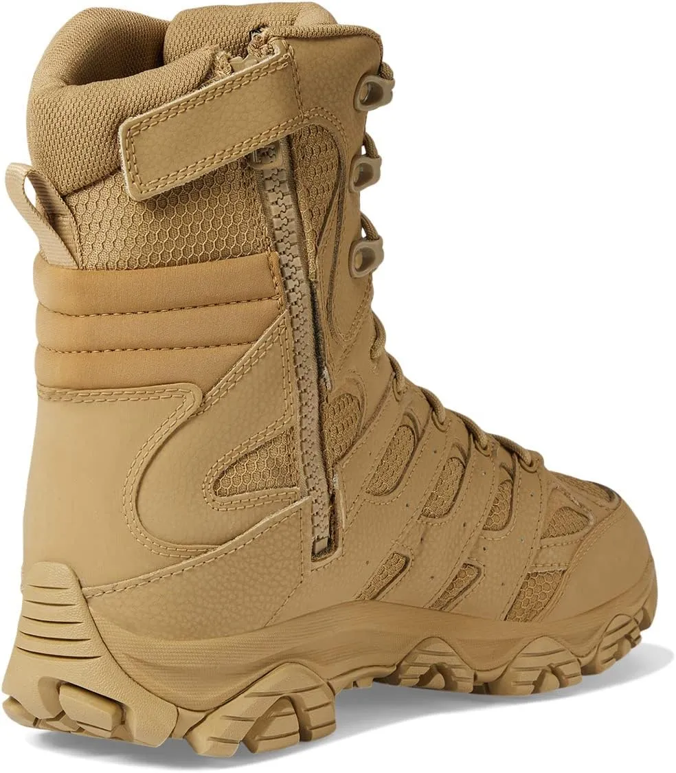 Moab 3 8" Tactical Zip Wp Merrell Work Lace-up Boot, Coyote