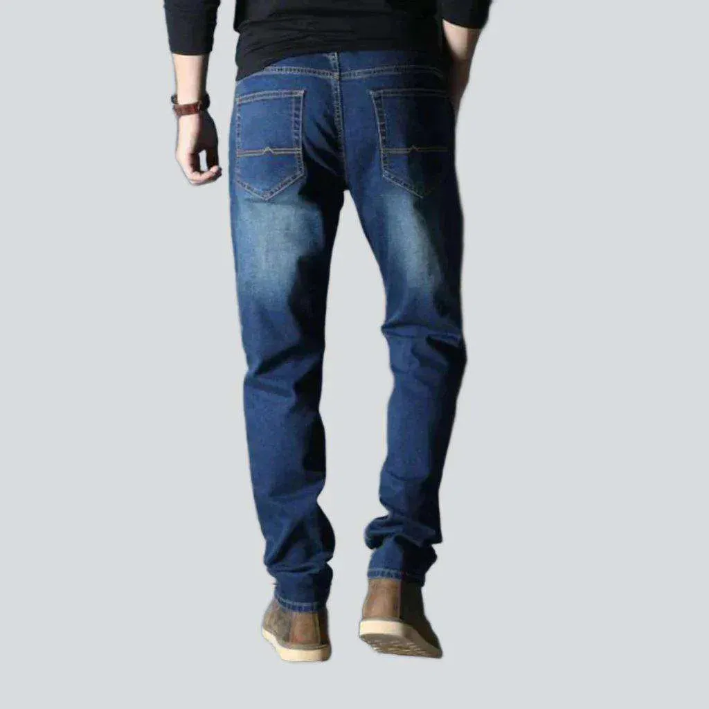 Mobile pocket men's slim jeans