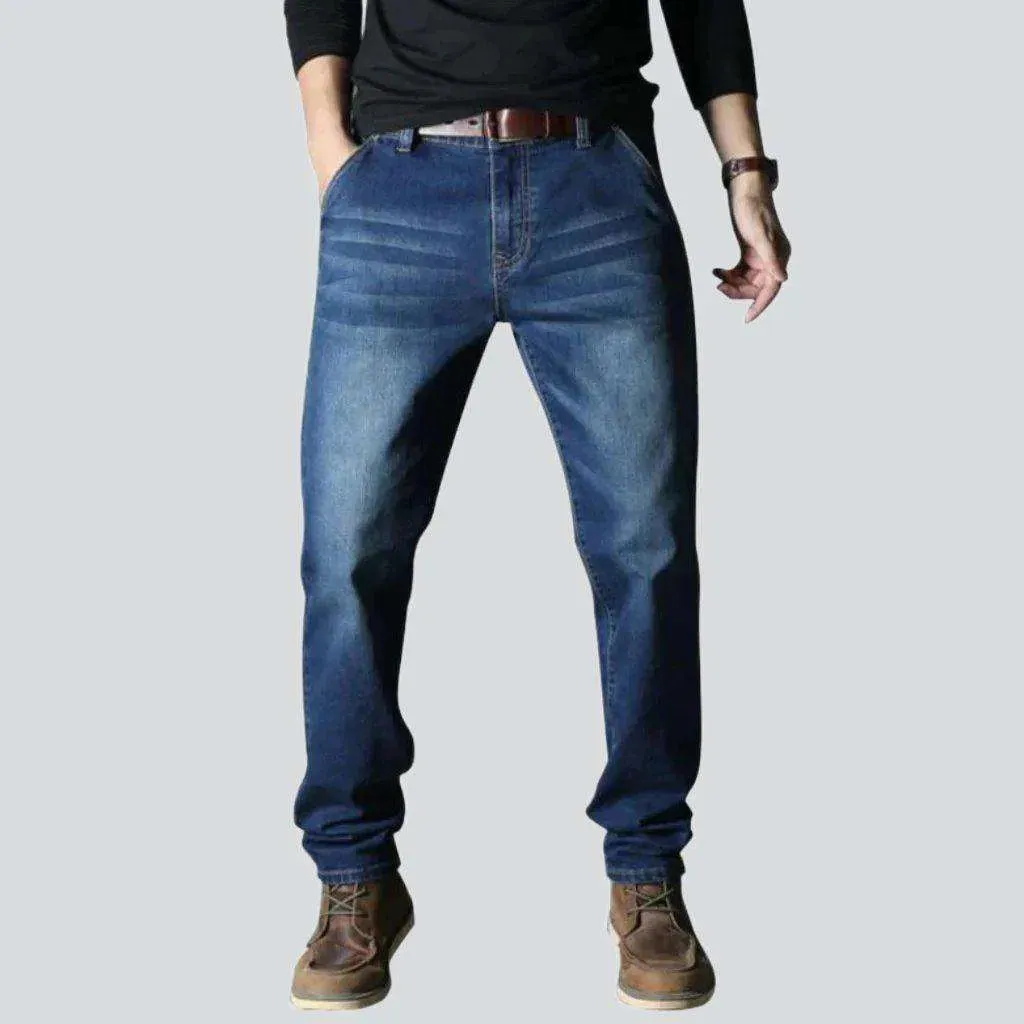 Mobile pocket men's slim jeans