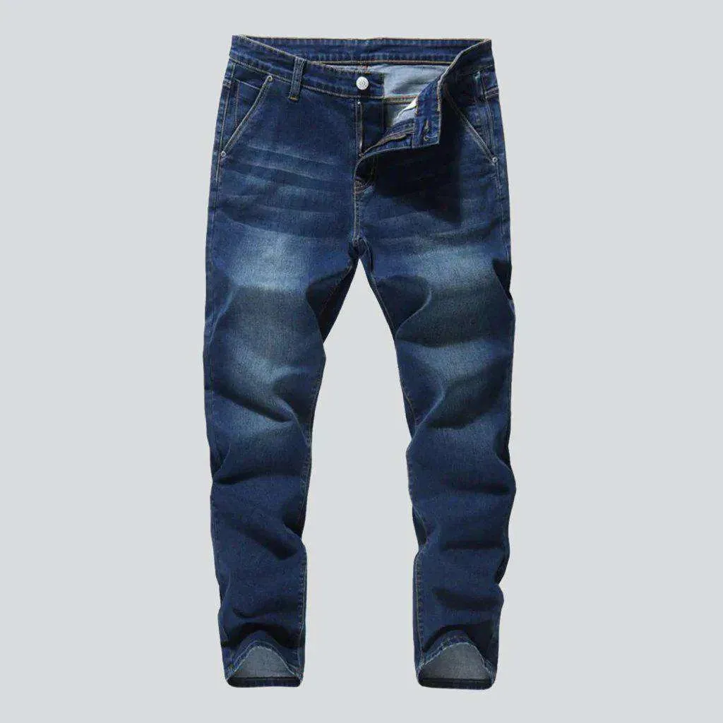 Mobile pocket men's slim jeans