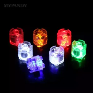 MOC  Compatible  2pcs Light Brick Luminescent Lamp Accessories Round Led The Flash Luminous Building Block DIY Toys Colorful Color LED Lights