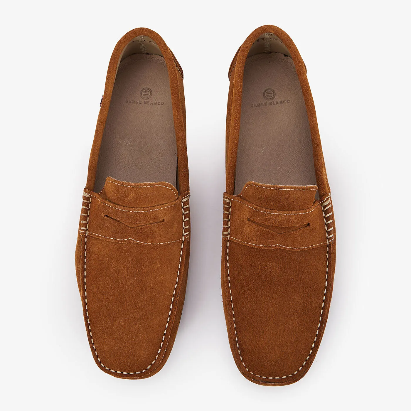 Mocassin en nubuck cognac