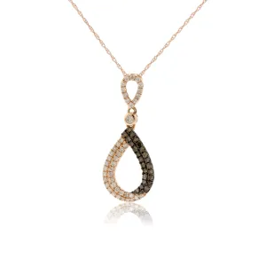 Mocha Diamond and Diamond Pendant