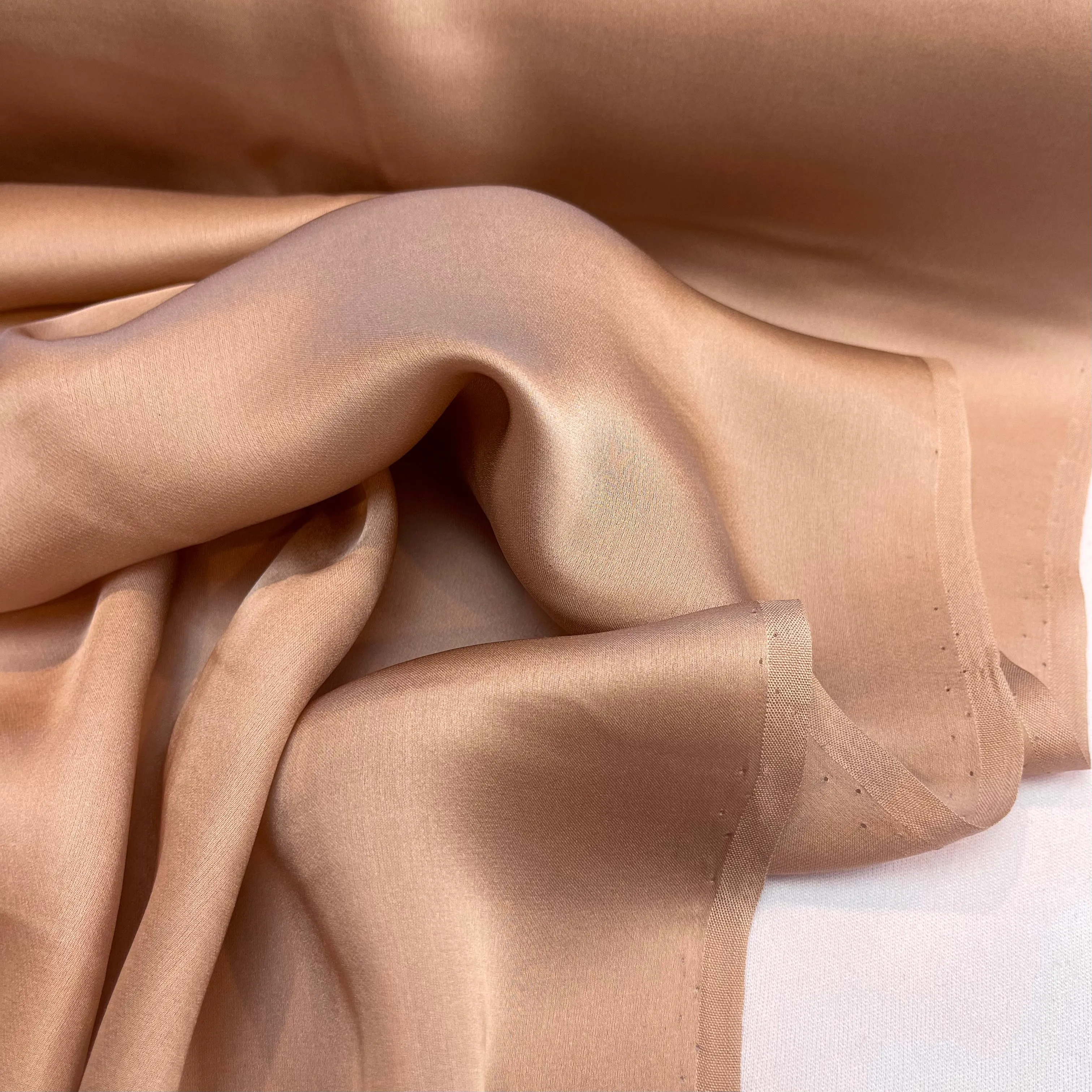 Mocha Lightweight Silk Satin