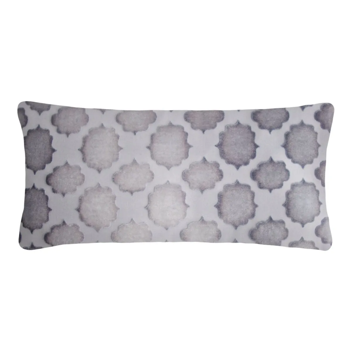 Mod Fretwork Silver Gray Velvet Pillows by Kevin O’Brien Studio