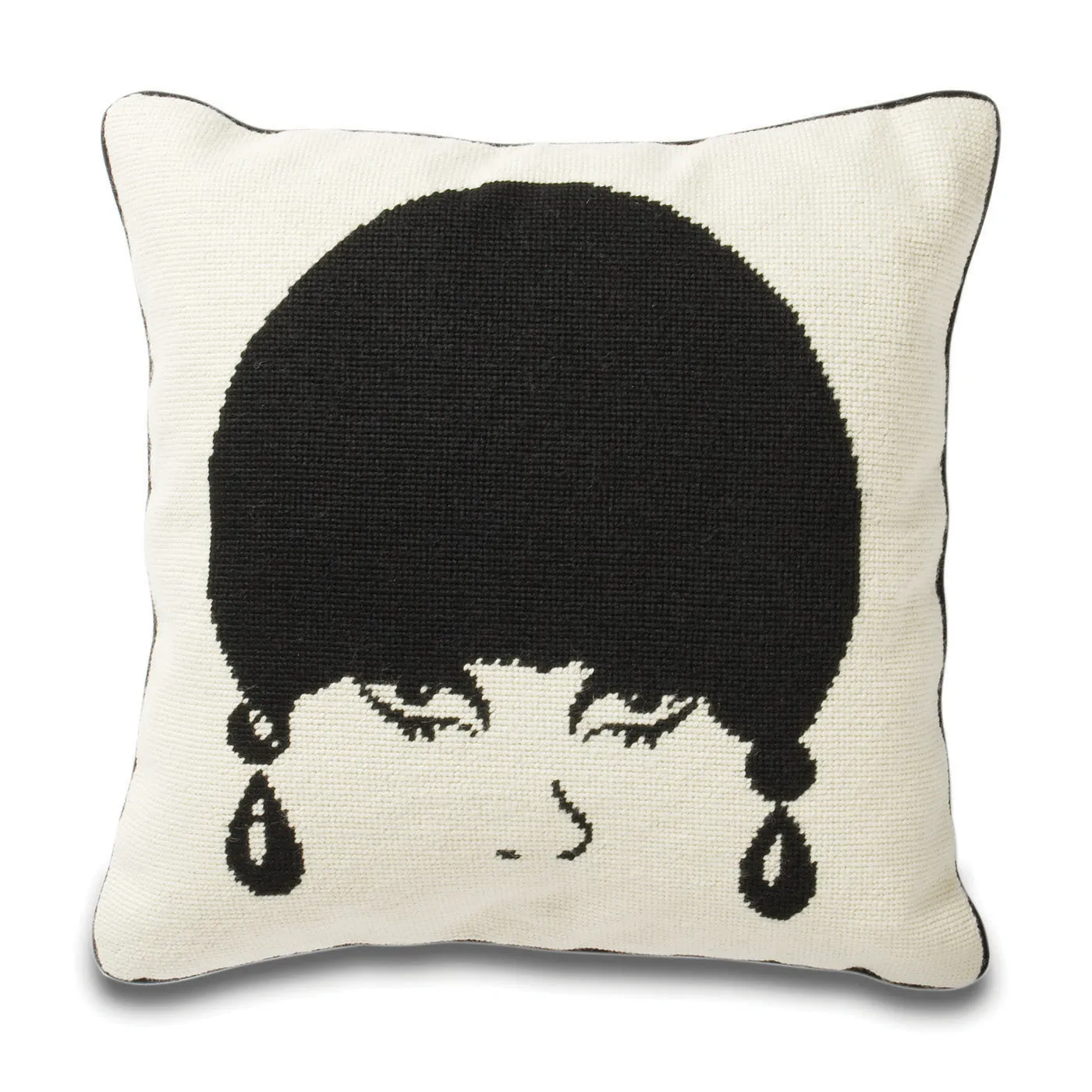 Mod Model Needlepoint Cushion