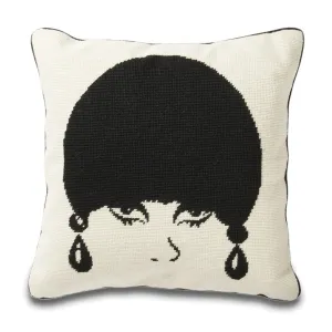 Mod Model Needlepoint Cushion