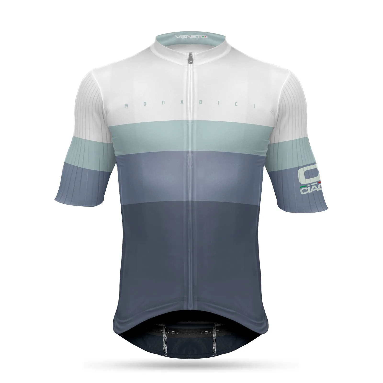 Moda Bici Unisex Jersey White & Grey 3.8 oz