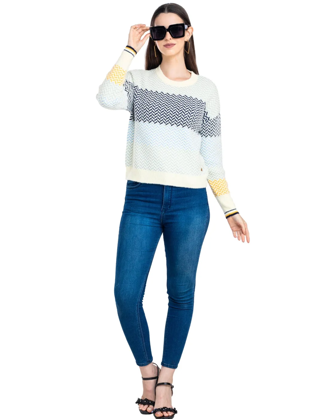 Moda Elementi Knitted sweaters pullover styles Blue/navy