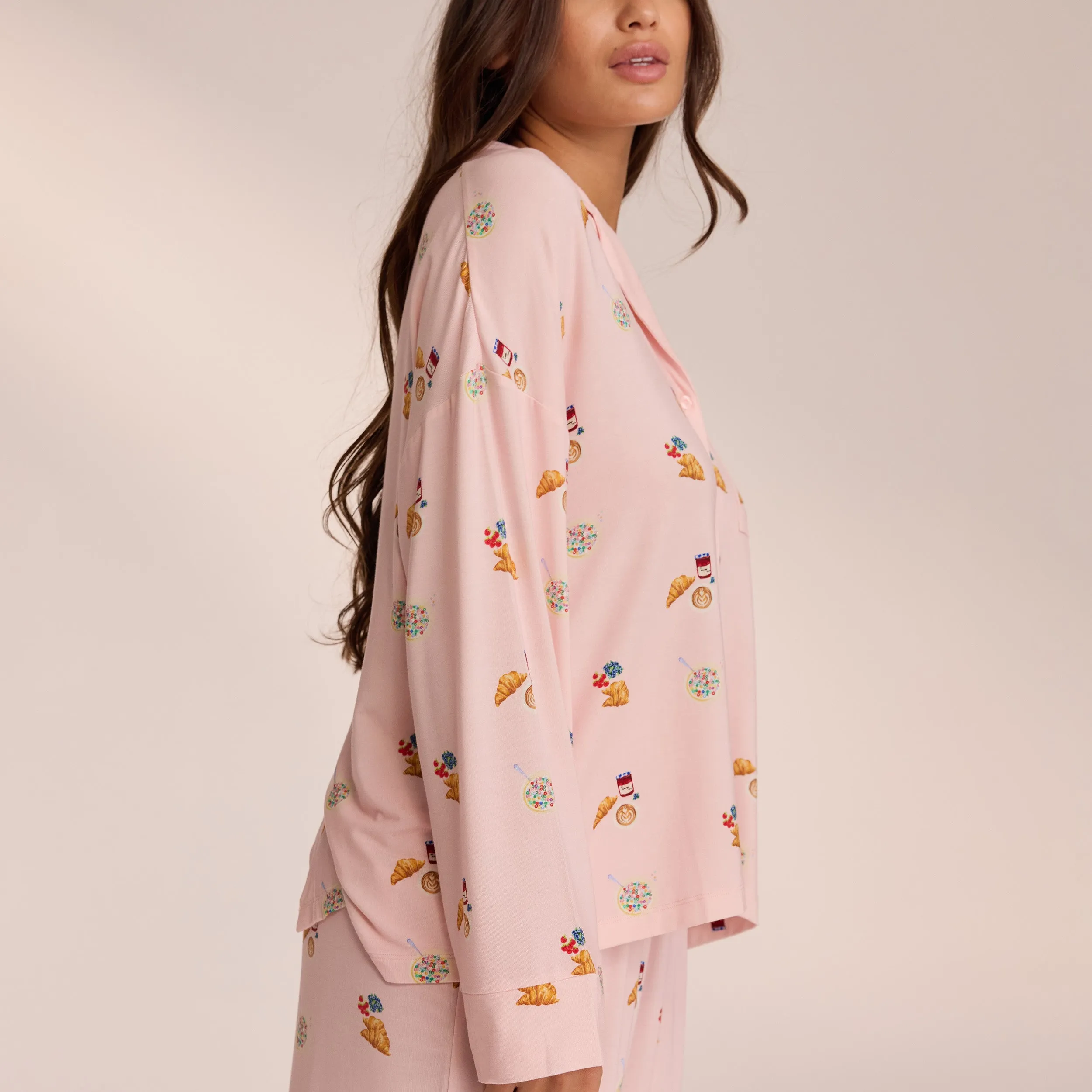 Modal Pyjama Shirt - Pink