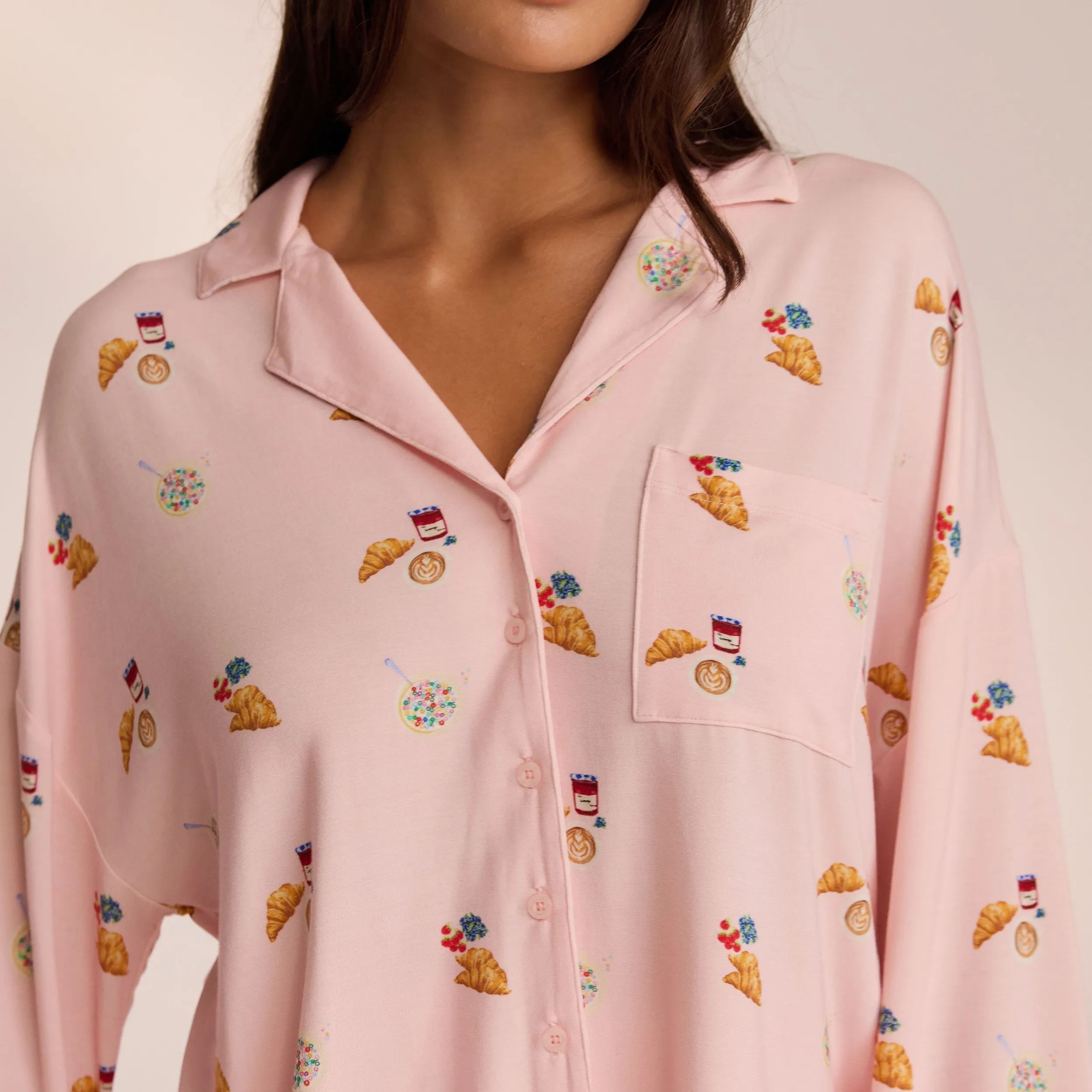 Modal Pyjama Shirt - Pink