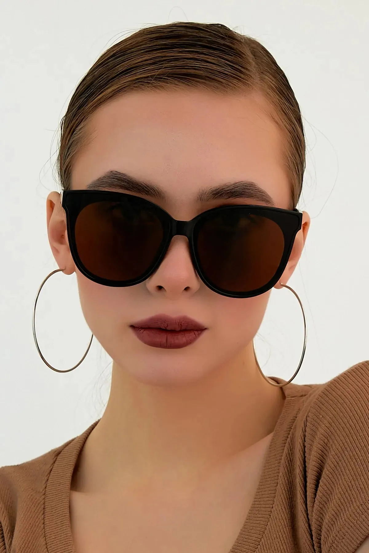 ModaLand Women's Brown Valentina New Sunglasses