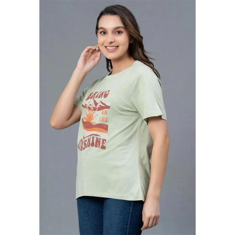 Mode by RedTape Comfortable Cotton T-Shirt for Women | Casual Round Neck Cotton T-Shirt