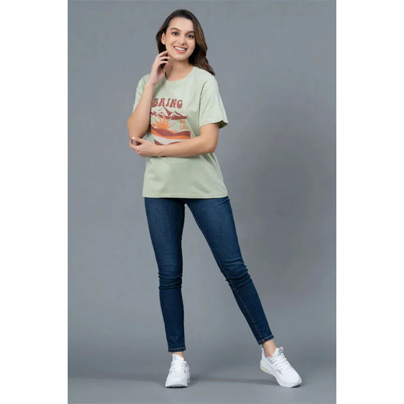 Mode by RedTape Comfortable Cotton T-Shirt for Women | Casual Round Neck Cotton T-Shirt