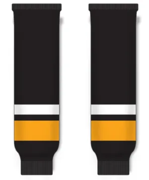 Modelline American International Yellow Jackets Away Black Knit Ice Hockey Socks