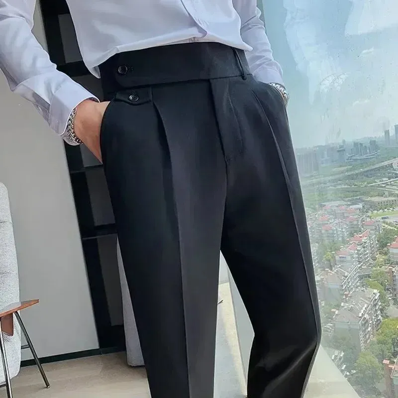 Modern 1 button Waist Suit Trousers