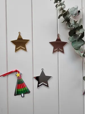 Modern Acrylic Star Christmas DIY | Gold-Rose Gold-Silver