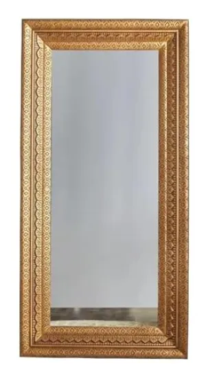 Modern Art & Craft's® Wood Wall Dressing Full Lenght Mirror Makeup Mirror Mirror Frame Wall Decorative Hand Carving for Living Room/Bedroom (Size - 72"x36" Inch)(Only Frame without Mirror)