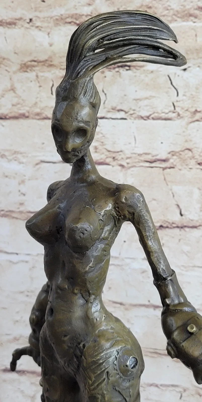 Modern Art - Standing Space Woman - Abstract Bronze Nude - Signed DALI Decorativ