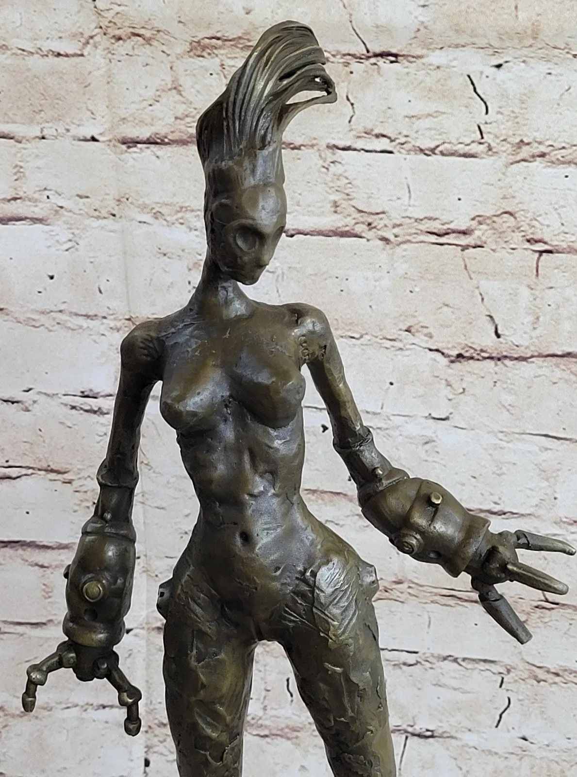 Modern Art - Standing Space Woman - Abstract Bronze Nude - Signed DALI Decorativ