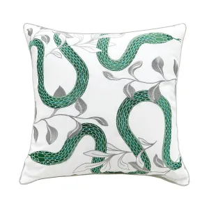 Modern Garden Snake Indoor Outdoor Pillow