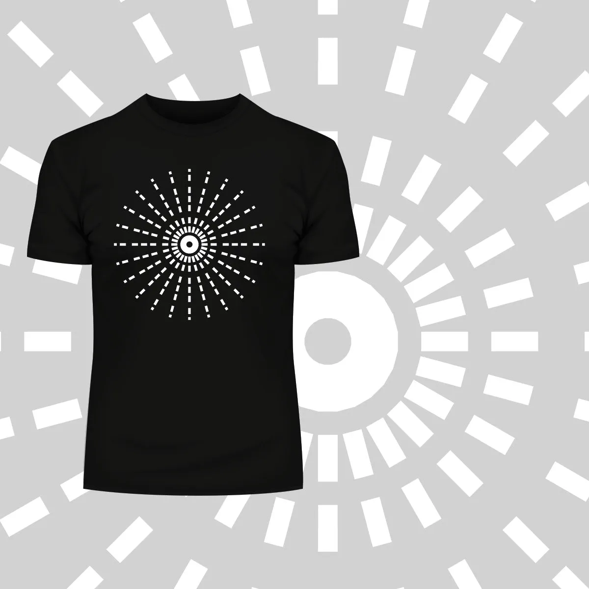 Modern Geometric Elements - Line Dots & Shapes Printed t-shirts Unisex Sample 19