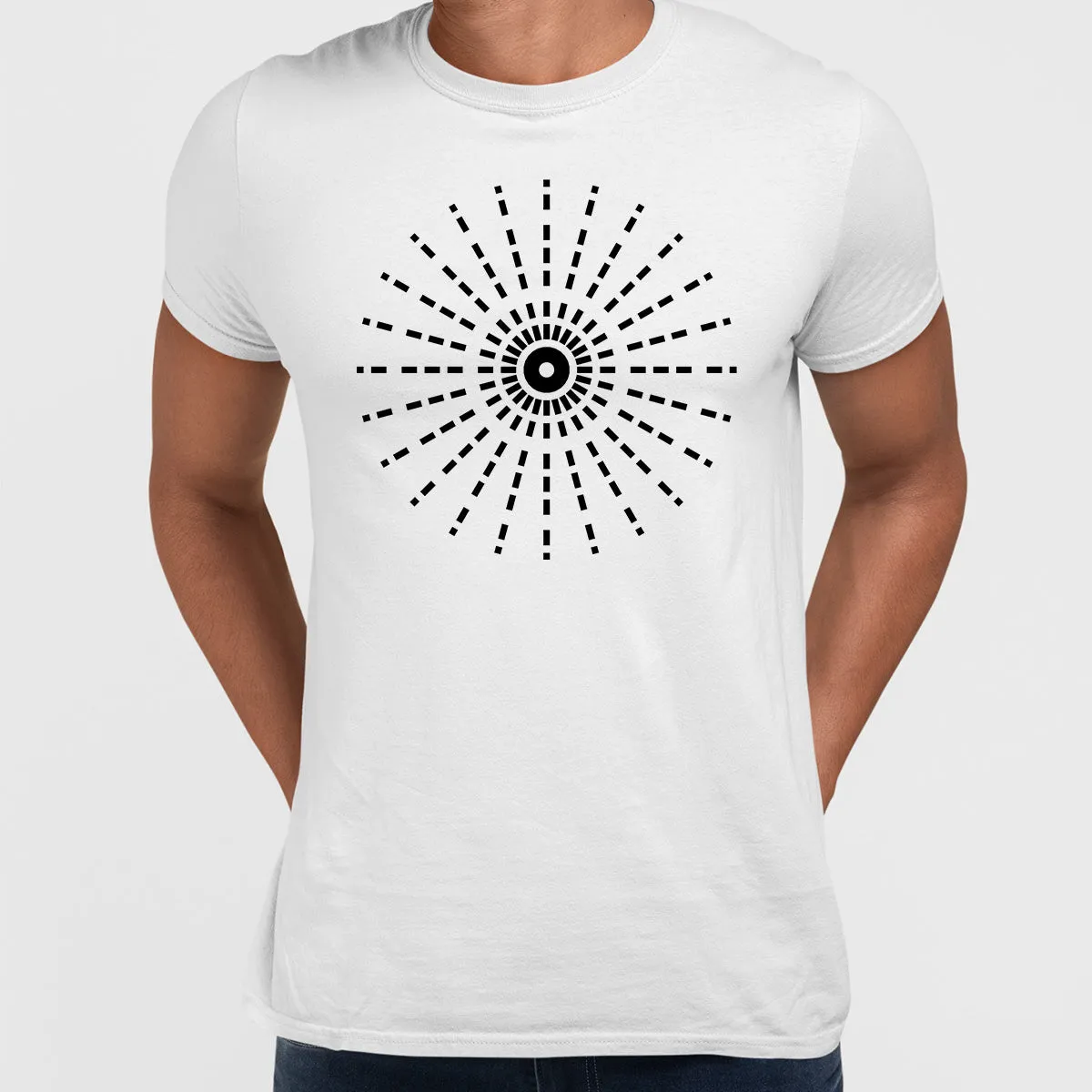 Modern Geometric Elements - Line Dots & Shapes Printed t-shirts Unisex Sample 19