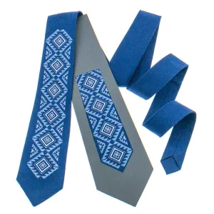 Modern Geometric Necktie - Navy