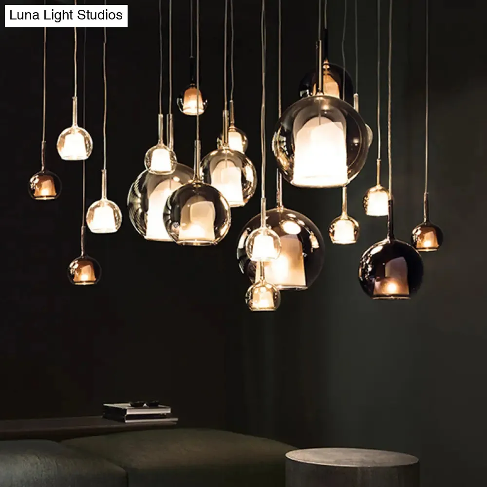 Modern Glass Pendant Lamp with Electroplated Polishing - Perfect for Dining & Bedroom