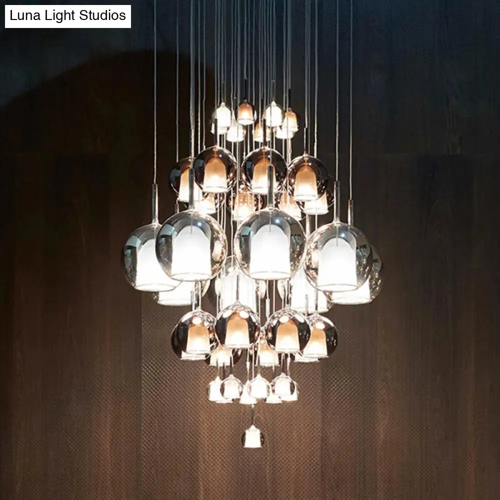 Modern Glass Pendant Lamp with Electroplated Polishing - Perfect for Dining & Bedroom