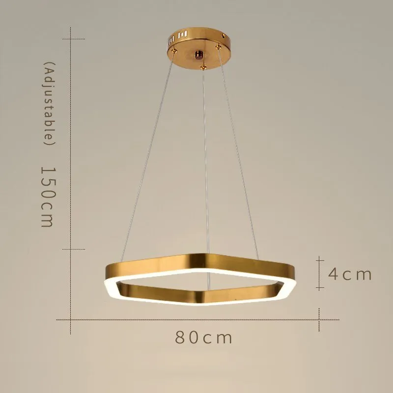 Modern Led Chandelier Gold Living Room Lamp Luxury Creative Stainless Shop Light Fixture Combination