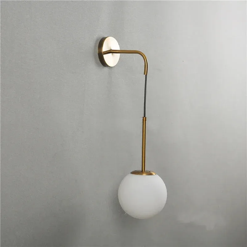 Modern LED Wall Lamp in the Shape of Glass Ball for Dining Room