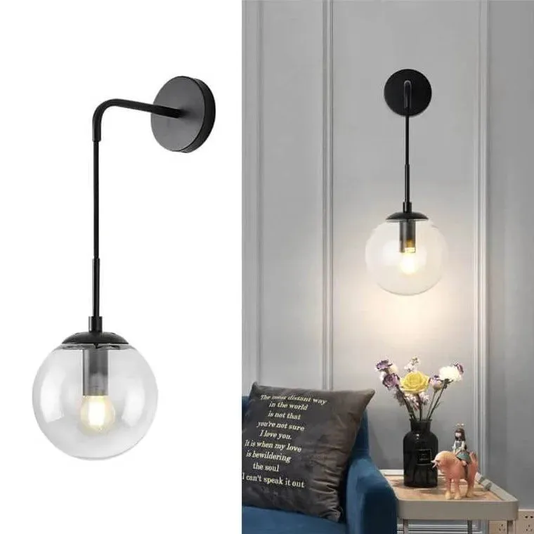 Modern LED Wall Lamp in the Shape of Glass Ball for Dining Room