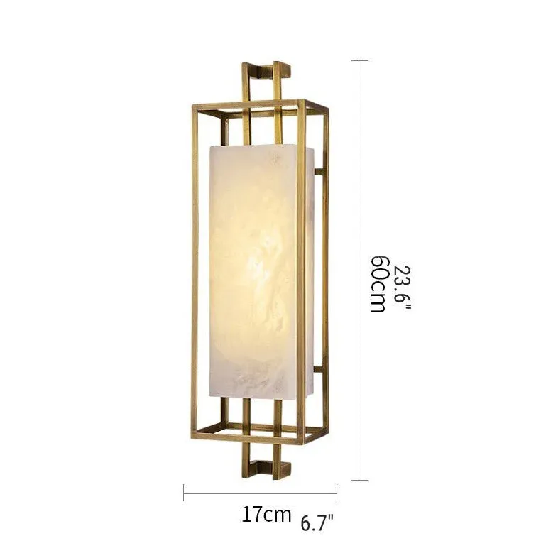 Modern Marble Lamp in Classic Chinese Style for Living Room, Bedroom