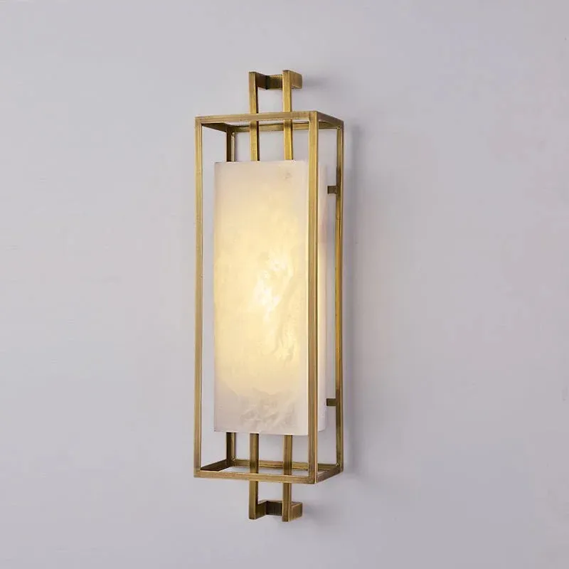 Modern Marble Lamp in Classic Chinese Style for Living Room, Bedroom