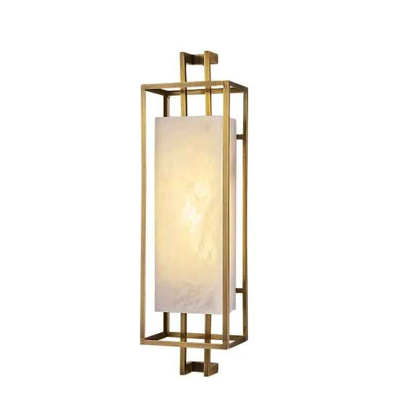 Modern Marble Lamp in Classic Chinese Style for Living Room, Bedroom