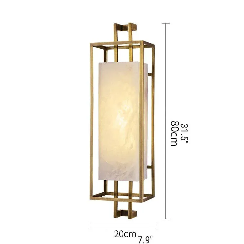 Modern Marble Lamp in Classic Chinese Style for Living Room, Bedroom