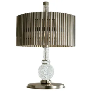 Modern Metal Table Light With Crystal Detail