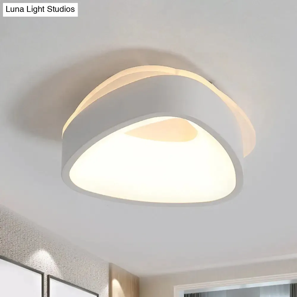 Modern Nordic LED Ceiling Light in Grey/White: Triangle, Round, or Square Design