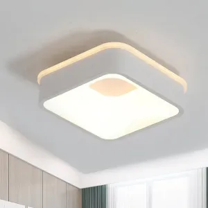 Modern Nordic LED Ceiling Light in Grey/White: Triangle, Round, or Square Design