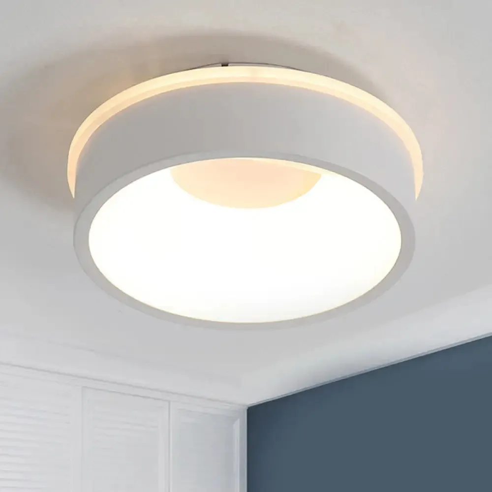 Modern Nordic LED Ceiling Light in Grey/White: Triangle, Round, or Square Design