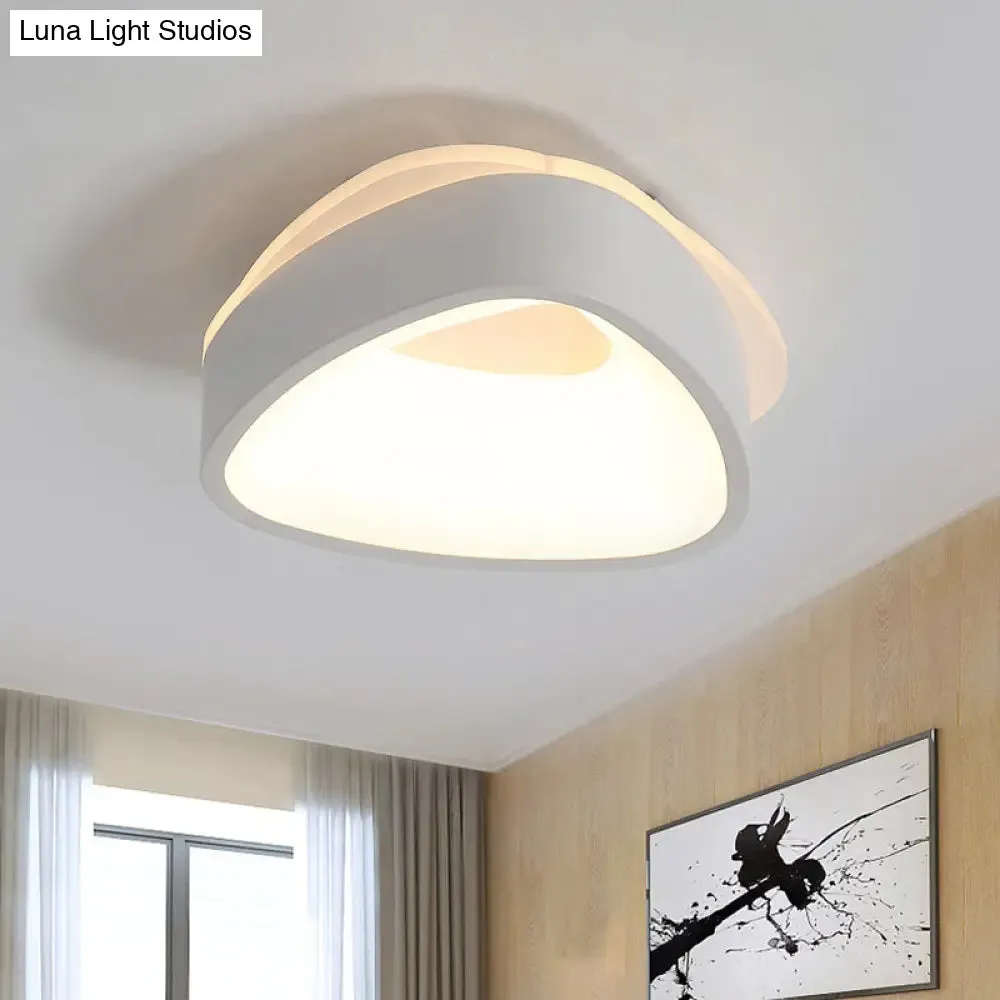 Modern Nordic LED Ceiling Light in Grey/White: Triangle, Round, or Square Design