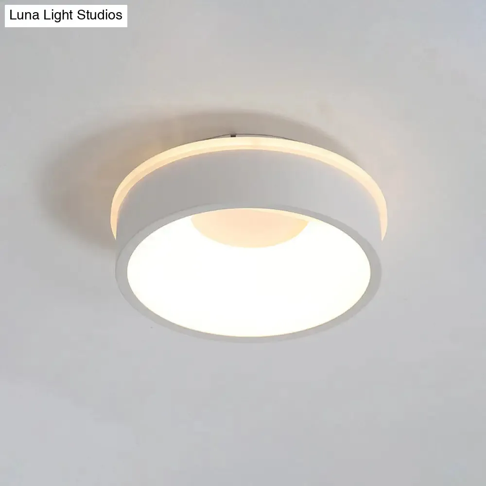 Modern Nordic LED Ceiling Light in Grey/White: Triangle, Round, or Square Design