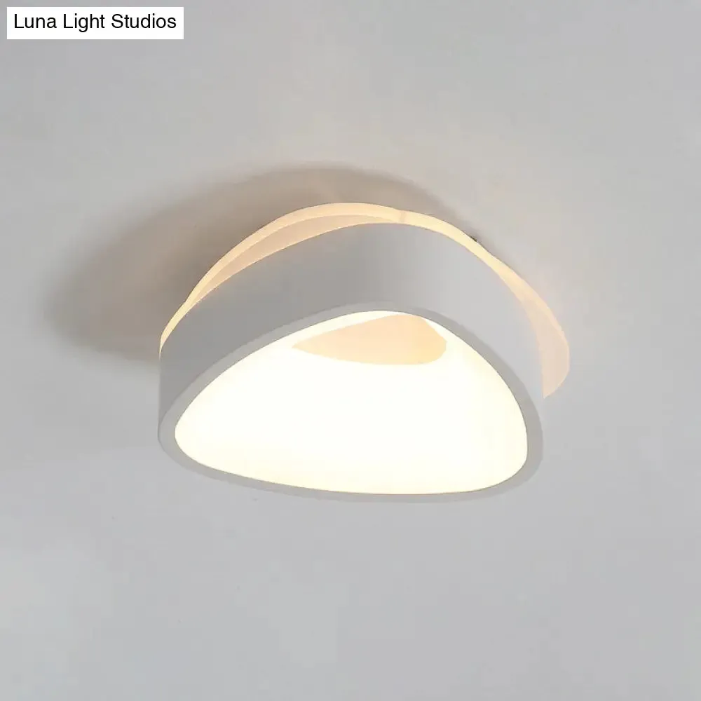 Modern Nordic LED Ceiling Light in Grey/White: Triangle, Round, or Square Design