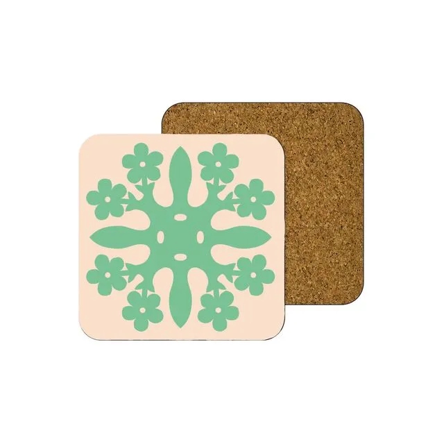 Modern Quilt Style J MDF Coaster