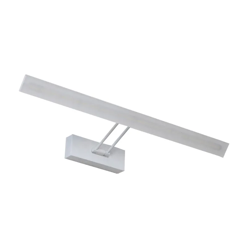 Modern Rectangular Wall Light - Black/White - 16.5"/20.5" W LED Acrylic Vanity Lighting - Warm/White for Bathroom