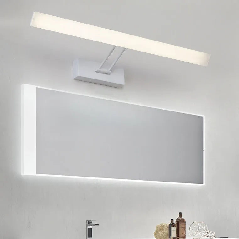 Modern Rectangular Wall Light - Black/White - 16.5"/20.5" W LED Acrylic Vanity Lighting - Warm/White for Bathroom