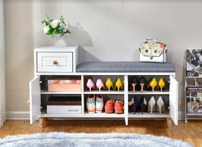 Modern Shoe Cabinet and Bench | CARLA