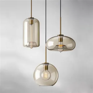 Modern Simple Led Pendant Light Glass Hanging Lamp